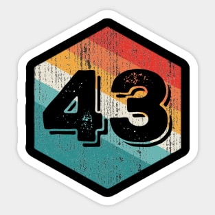 Vintage 1943 Retro Legendary, Birthday Sticker